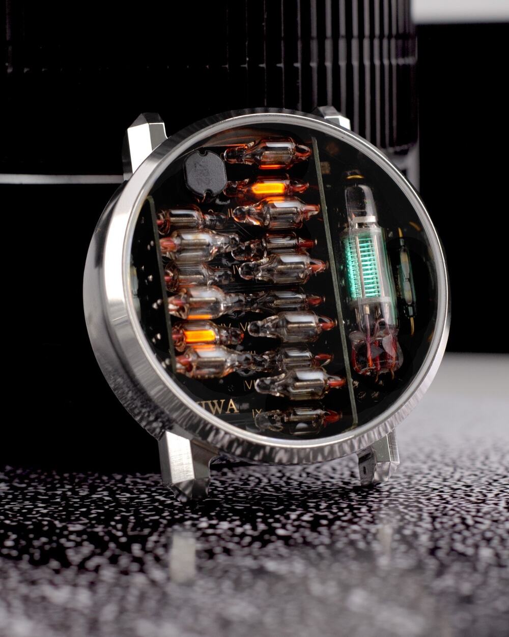 NIWA Lunokhod watch. Polished steel case